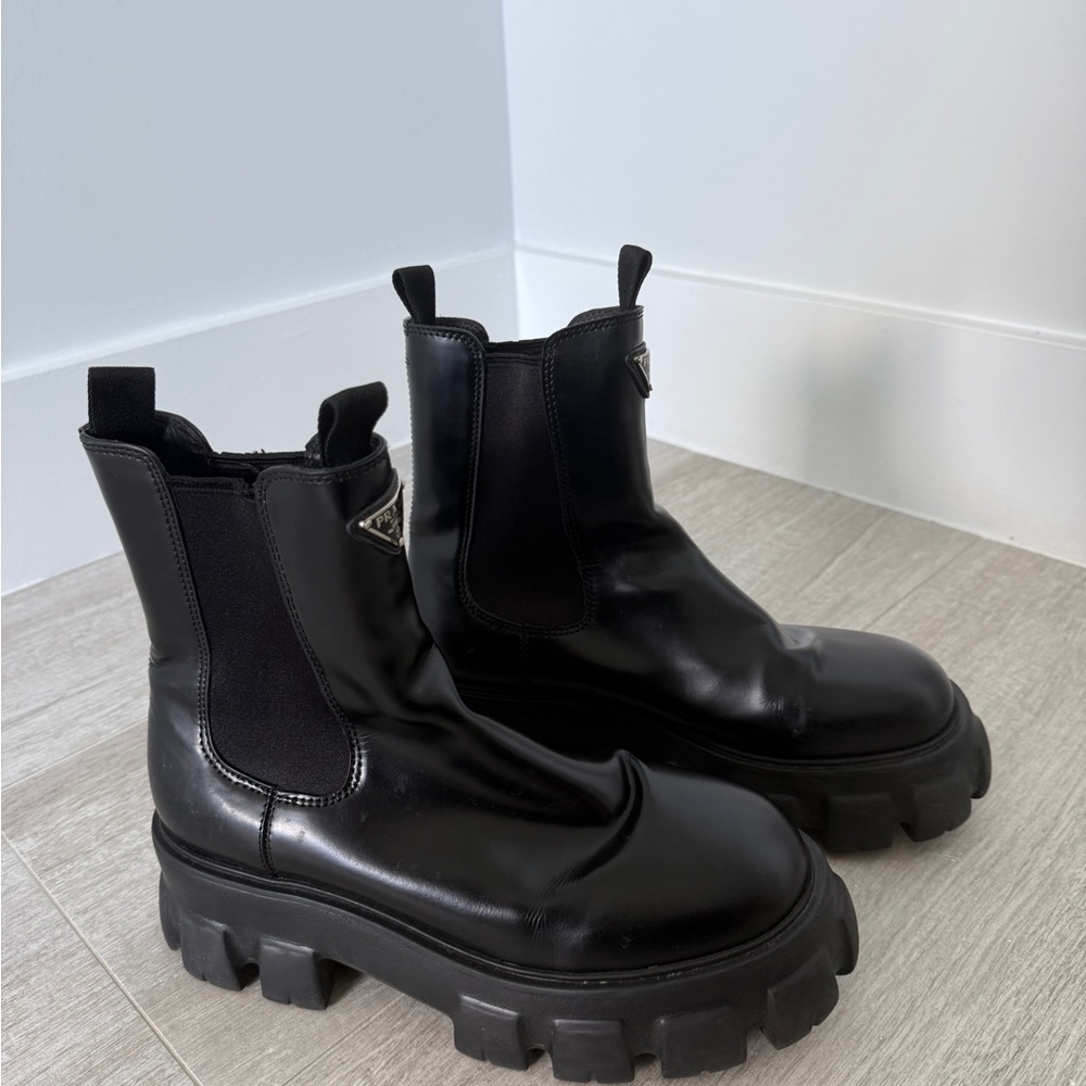 Prada Monolith Chelsea Boots Sz 39 - Picture 14 of 16